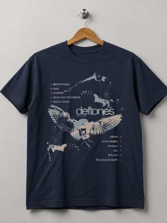 Gildan Other - Deftones Diamond eyes Graphic Tee — Navy